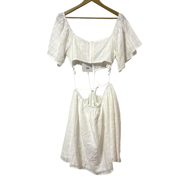NEW Sabo Skirt White Brandie Dress Size 8 Cutout Coquette Dainty Feminine Travel - Picture 3 of 7
